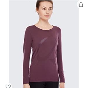 Crz yoga workout shirt long sleeved arctic plum